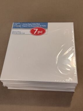 NWT & SEALED! Artist's Loft 7pc Canvas Super Value Pack - White